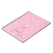 Paris Pink Eiffel Tower Student Class Notizblock (Linke Seite)