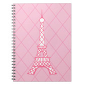 Paris Pink Eiffel Tower Student Class Notizblock (Vorderseite)