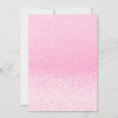 Paris Pink Glitzer Lights Sweet 16 Einladung (Rückseite)