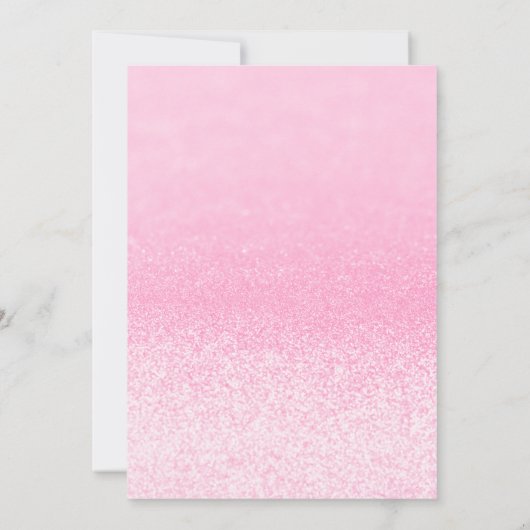 Paris Pink Glitzer Lights Sweet 16 Einladung (Rückseite)