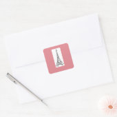 Paris Pink Heart Eiffel Tower Sticker (Umschlag)