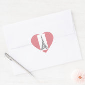 Paris Pink Heart Eiffel Tower Sticker (Umschlag)