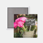 Paris Pink Market Flowers Photo Magnet (Vorderseite/Rückseite)