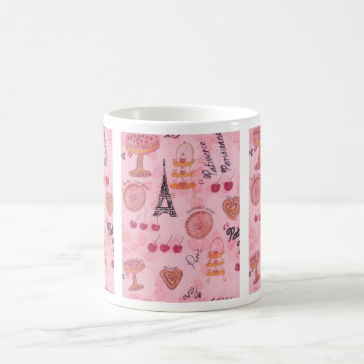 Paris Pink Pastries Kaffeetasse (Mittel)