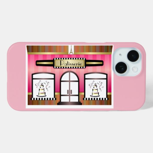 Paris Pink Patisserie Case-Mate iPhone Hülle (Rückseite (Horizontal))