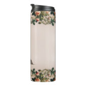 Paris Pink Rose Vines Eiffelturm Shabby Chic Thermosbecher (Nach rechts gedreht)