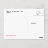 Paris, Place de la Concorde Postcard Postkarte (Rückseite)