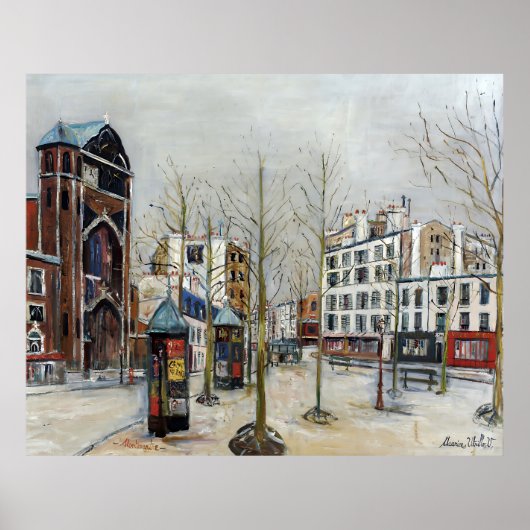 Paris, Place des Abbesses; Utrillo Poster (Vorne)