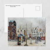 Paris, Place des Abbesses; Utrillo Postkarte (Vorne/Hinten)