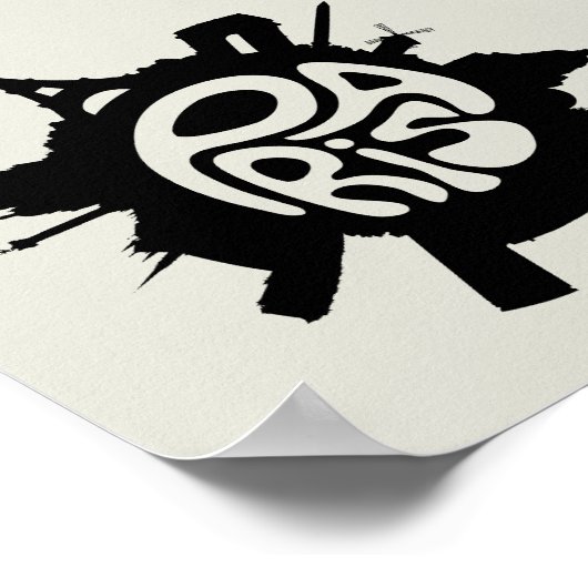 Paris Planet Typografy Poster (Ecke)