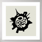 Paris Planet Typografy Poster (Vorne)