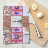 Paris Pointillism Eiffelturm Küchentuch (Viertel Falte)