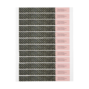 Paris Polka Dots Wraparound Adressetiketten