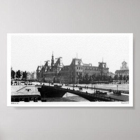 Paris Pont Bridge - Vintag Poster (Vorne)