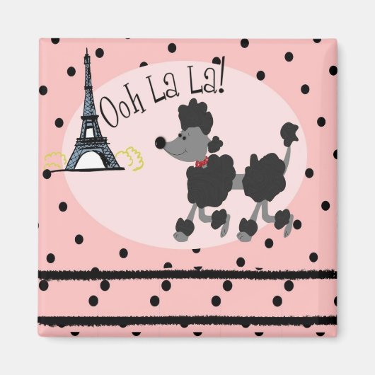 Paris Poodle Magnet (Vorne)