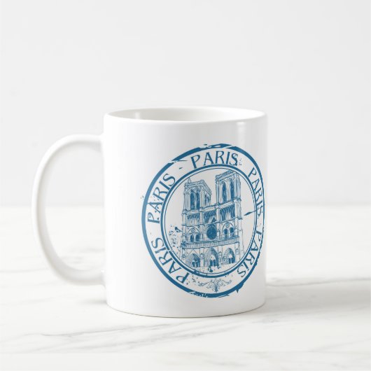 Paris Post Cancelation Briefmarke Kaffeetasse (Links)