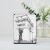 Paris Post Card, Arc de Triomphe, B&W Postkarte (Stehend Vorderseite)