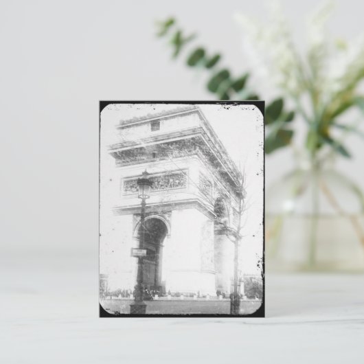 Paris Post Card, Arc de Triomphe, B&W Postkarte (Stehend Vorderseite)