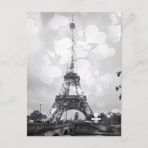 Paris Post Card, der Eiffelturm in B/W Postkarte