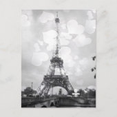 Paris Post Card, der Eiffelturm in B/W Postkarte (Vorderseite)