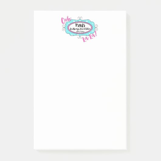 "Paris" Post-it Klebezettel (Vorderseite)