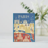 Paris - Postal Postkarte (Stehend Vorderseite)