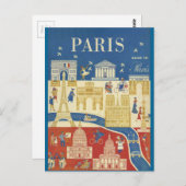 Paris - Postal Postkarte (Vorne/Hinten)