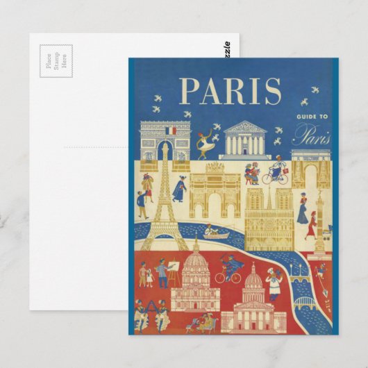 Paris - Postal Postkarte (Vorne/Hinten)