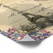 Paris Postcard Bird auf Lilacs Poster oder Print (Ecke)