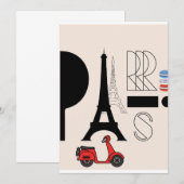PARIS POSTCARD EINLADUNG (Vorne/Hinten)