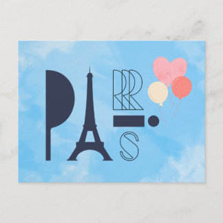 Paris Postcard Feiertagspostkarte