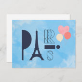 Paris Postcard Feiertagspostkarte (Vorne/Hinten)