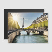 Paris Postcard (isParis7) Magnetkarte (Vorne/Hinten)