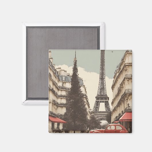 Paris Postcard (Parris) Magnet (Vorderseite/Rückseite)