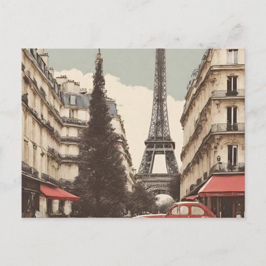 Paris Postcard (Parris) Postkarte (Vorderseite)