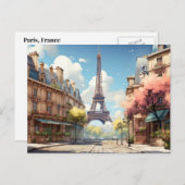 Paris Postcard Postkarte (Vorne/Hinten)