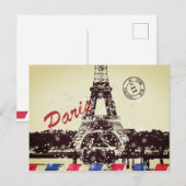 Paris Postcard Postkarte (Vorne/Hinten)