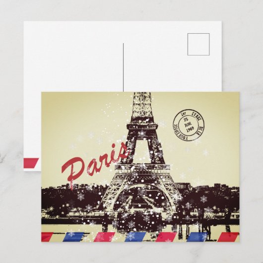 Paris Postcard Postkarte (Vorne/Hinten)