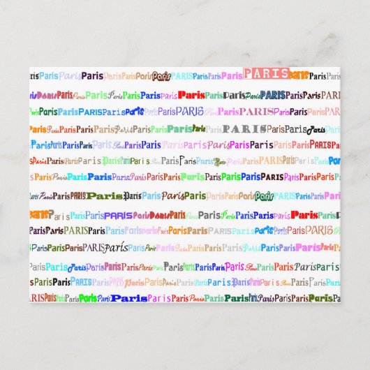Paris Postcard Postkarte (Vorderseite)