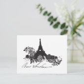 Paris Postcard Postkarte (Stehend Vorderseite)