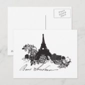 Paris Postcard Postkarte (Vorne/Hinten)
