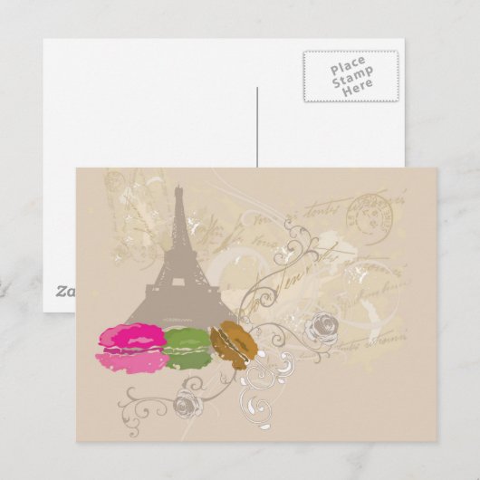 Paris Postcard Postkarte (Vorne/Hinten)