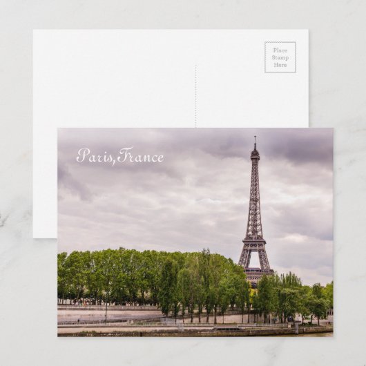 Paris Postcard Postkarte (Vorne/Hinten)