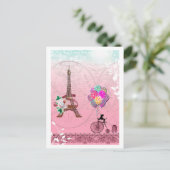 Paris Postcard Postkarte (Stehend Vorderseite)
