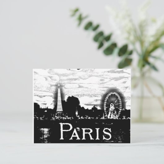 Paris Postcard Postkarte (Stehend Vorderseite)