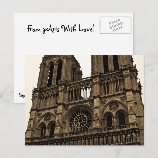 Paris Postcard Postkarte (Vorne/Hinten)