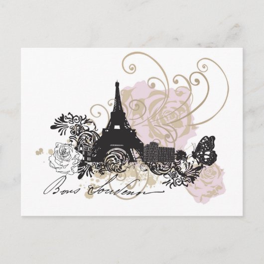 Paris Postcard Postkarte (Vorderseite)