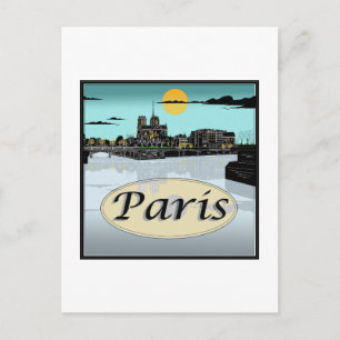 Paris Postcard Postkarte