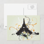 Paris Postcard Postkarte (Vorne/Hinten)