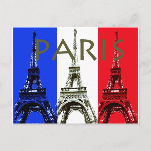 Paris Postcard Postkarte (Vorderseite)